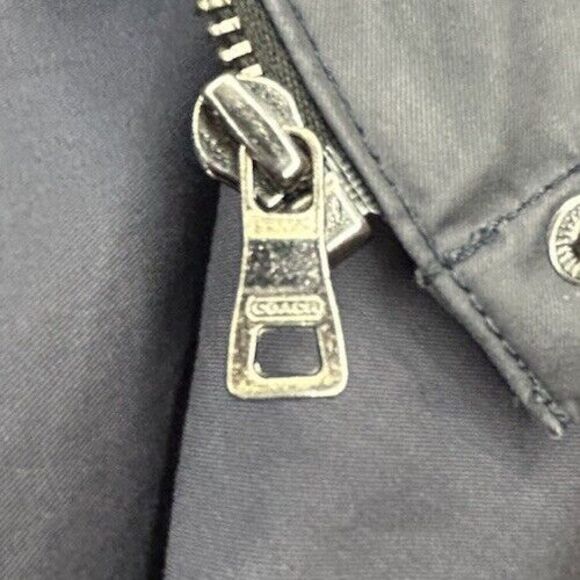 Coach Hadley Anorak‎ Rain Zip Up Jacket Navy Blue Casual Women's Sz Med - Picture 11 of 16